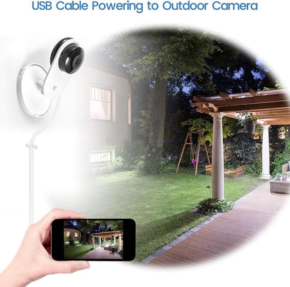 Micro USB Extension Cable for Wyze Cam V3 / Pan V2, Blink Mini, Yi Outdoor