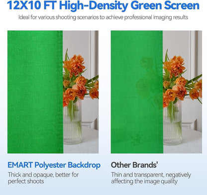 Green Screen Backdrop Kit, 8.5X10Ft Stand with 10X12Ft Backdrop